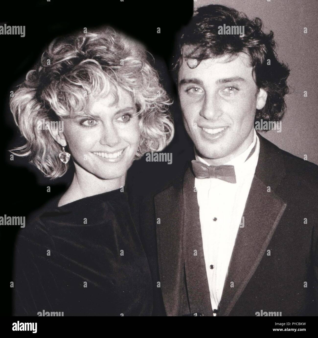 Olivia Newton and John Matt Lattanzi 1985  Photo By John Barrett/PHOTOlink/MediaPunch Stock Photo