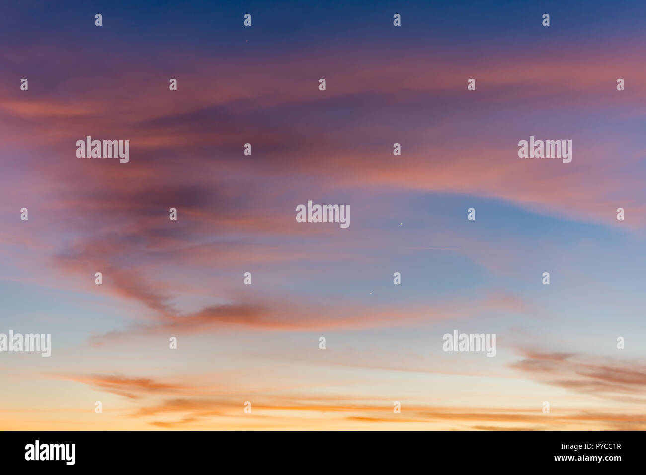 colorful clouds in the sky at sunset Stock Photo - Alamy