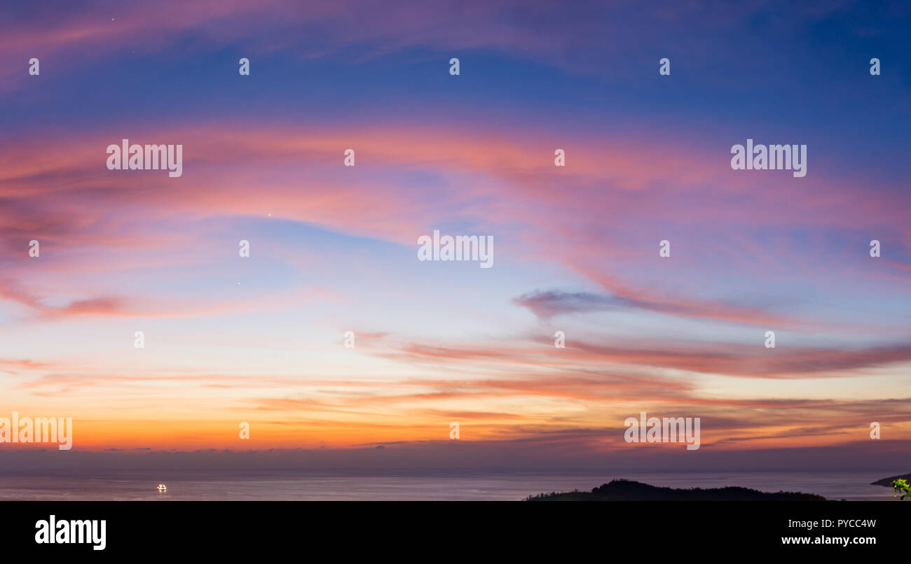 colorful clouds in the sky at sunset Stock Photo - Alamy