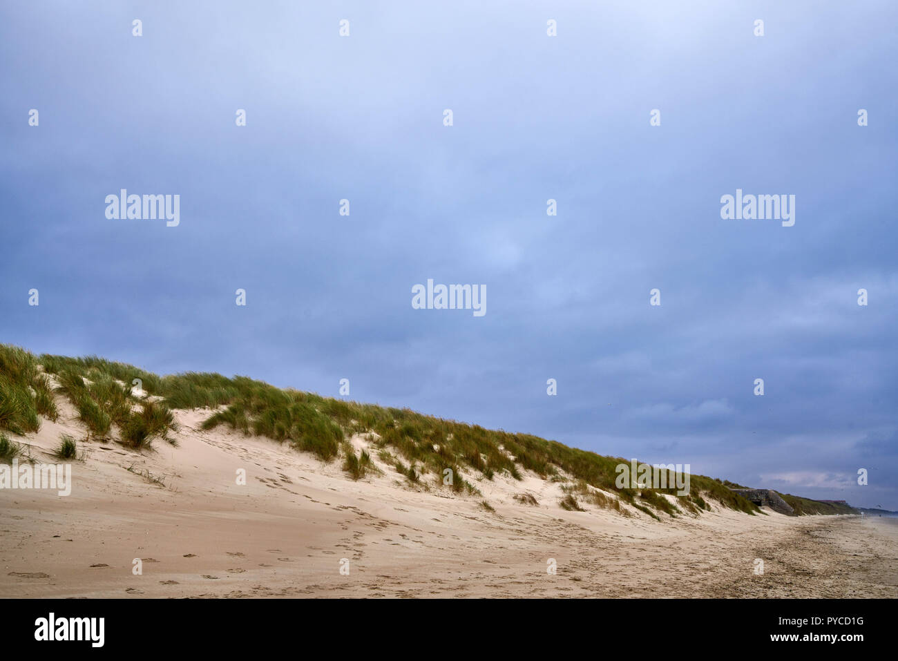 Bray Dunes at Dunkirk France, where many Allied soldiers waited for a boat home in 1940 Stock Photo