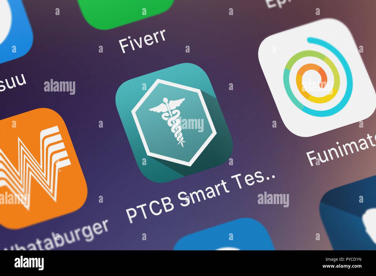 London, United Kingdom October 26, 2018 Icon of the mobile app PTCB