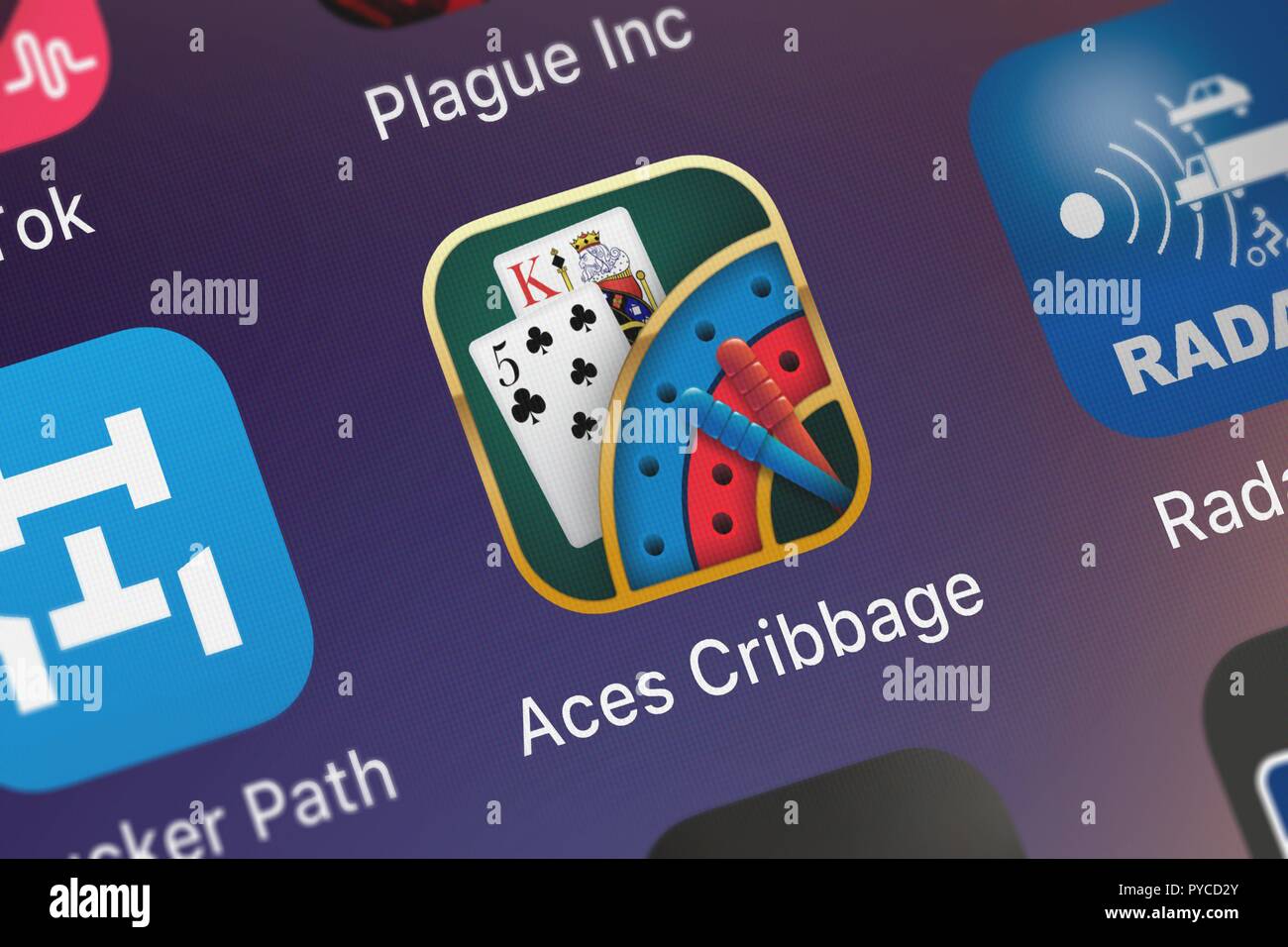 London, United Kingdom October 26, 2018 Screenshot of the Aces