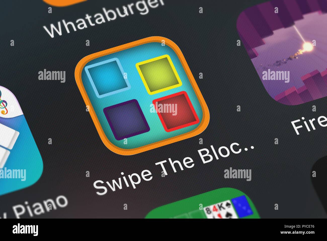 Swipe the block hi-res stock photography and images - Alamy
