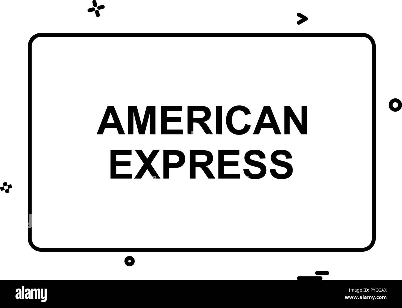 American Express card icon design vector Stock Vector