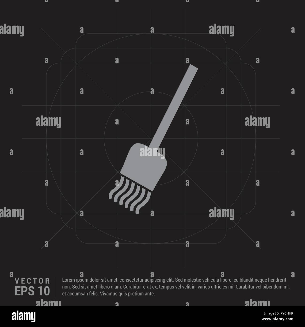 Paint brush icon - Black Creative Background - Free vector icon Stock ...