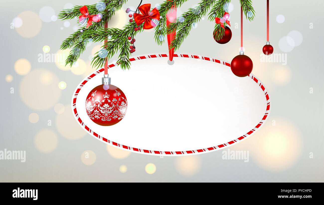 Light Christmas tree banner Stock Vector Image & Art Alamy