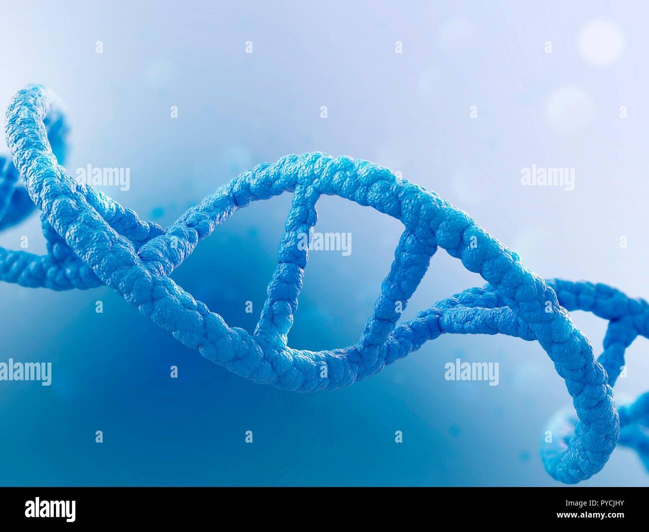 DNA molecule on blue background, illustration Stock Photo - Alamy