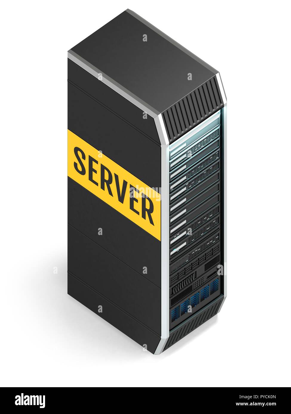Server, illustration. Stock Photo