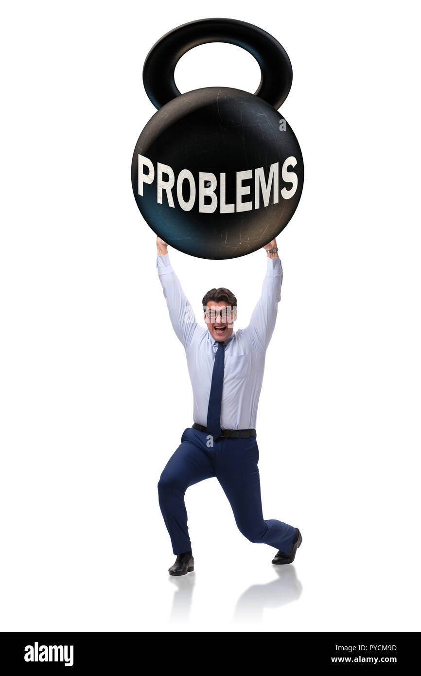 Business problem and challenge concept with businessman Stock Photo - Alamy