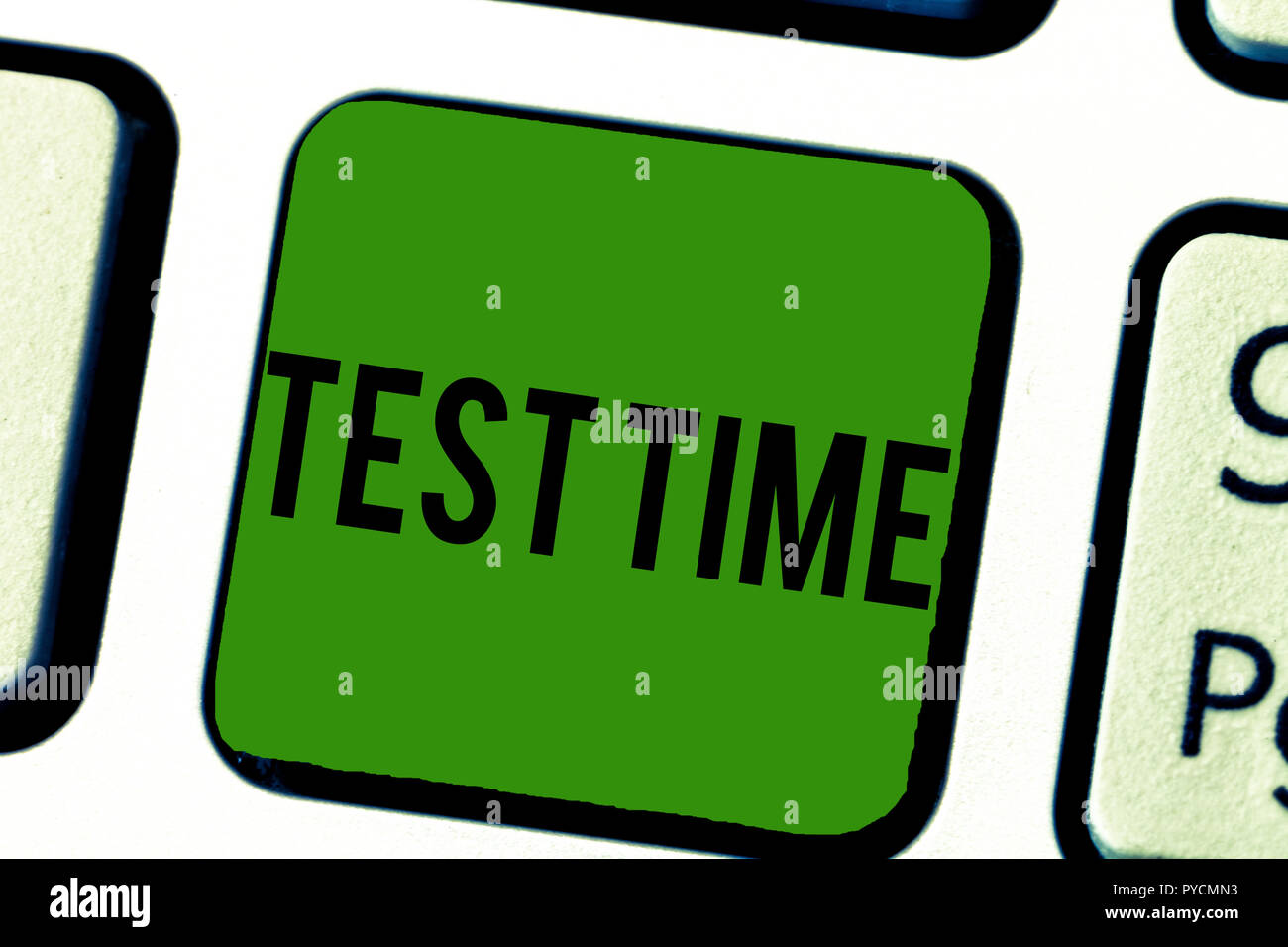Testing Time Word Handwriting text Test Time. Concept meaning Moment to take an ...