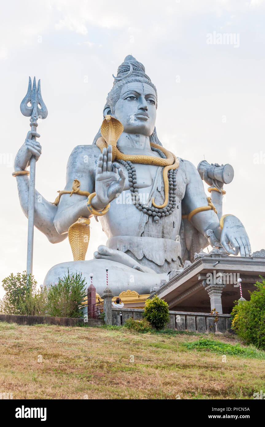 Murudeshwar, Karnataka, India - January 6, 2015: The statue of great ...