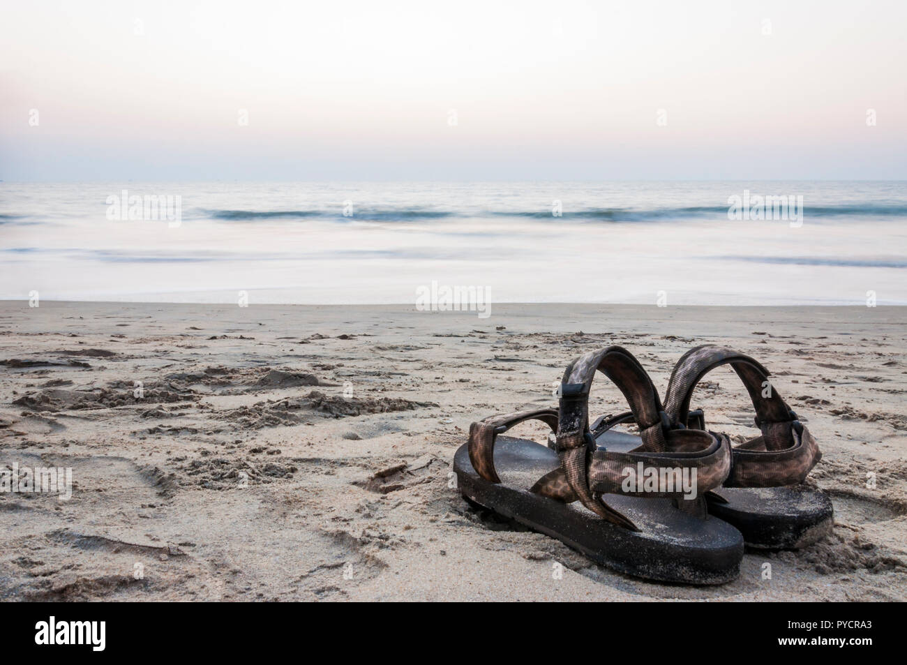 sandals in the sand