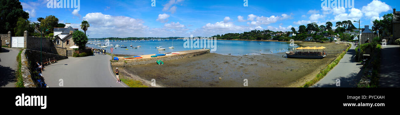 Port of the monks's island (ile aux moines), in Brittany, in the Cotes d'Armor Stock Photo