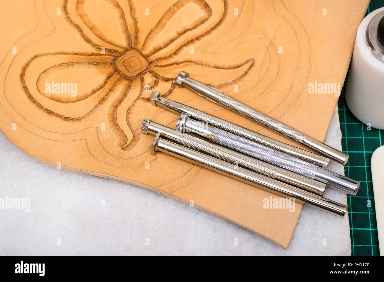 leather embossing tools Stock Photo - Alamy