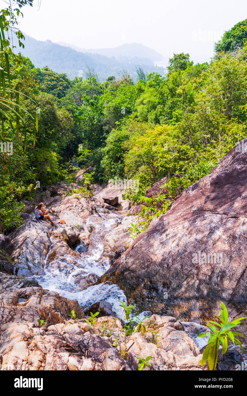 Waterfall at Koh Pha Ngan island, Thailand Stock Photo