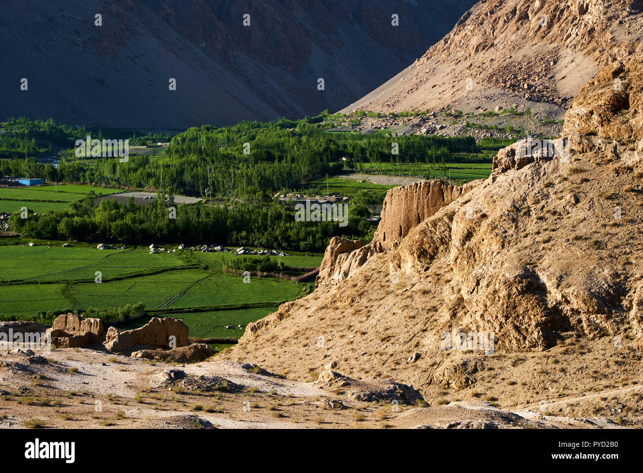Tajikistan, Central Asia, Gorno Badakhshan, the Pamir, Khaakha fortress in Wakhan valley Stock Photo