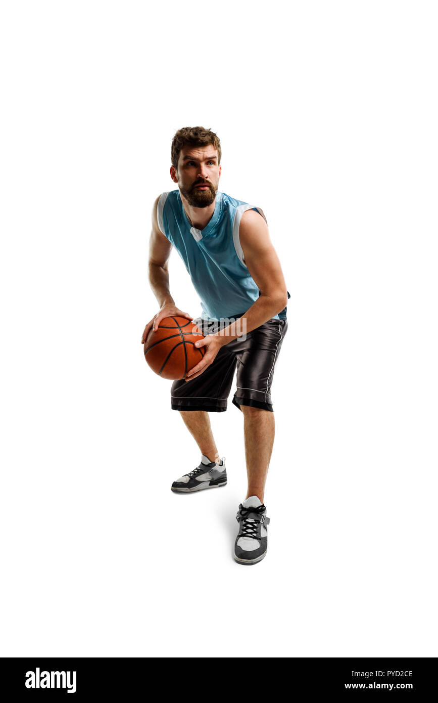 Basketball player looking at target Stock Photo Alamy