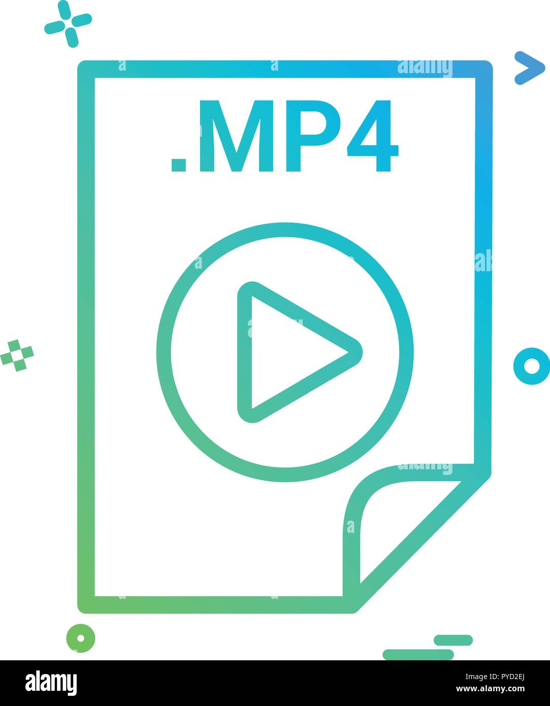 MP4 application download file files format icon vector desi Stock ...