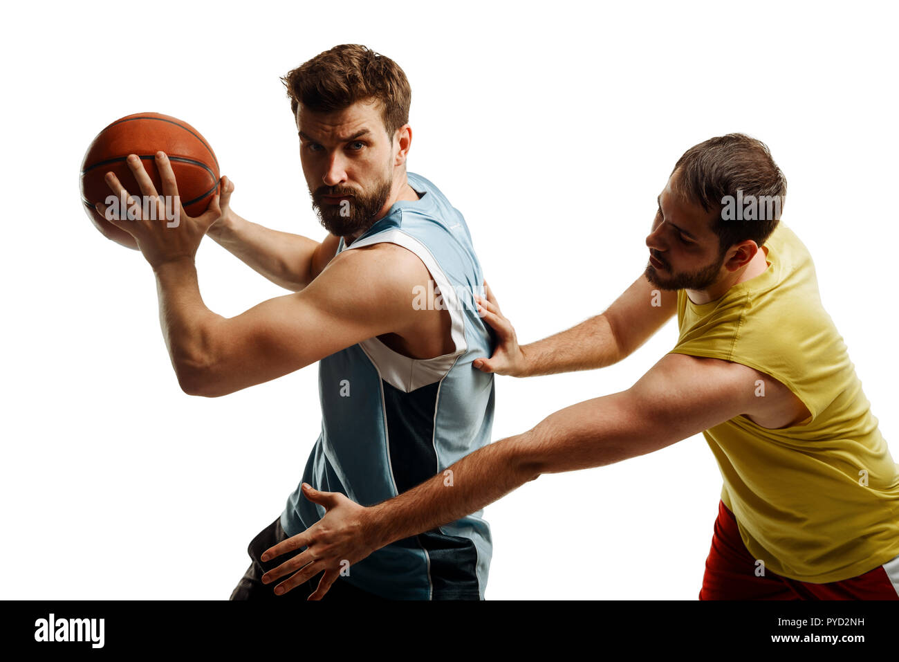 Game of two basketball players Stock Photo - Alamy