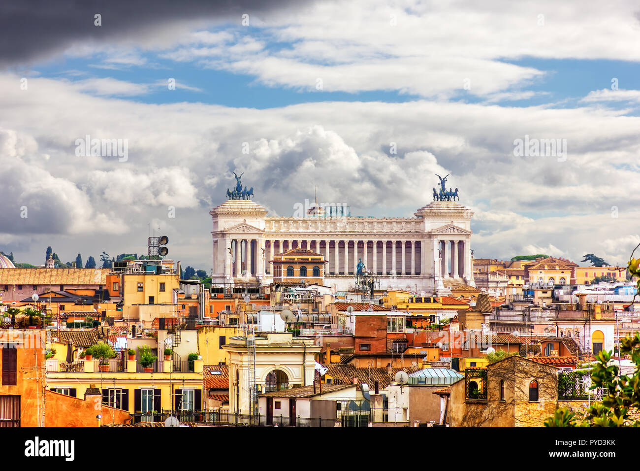 Rome rooftop street view hi-res stock photography and images - Alamy