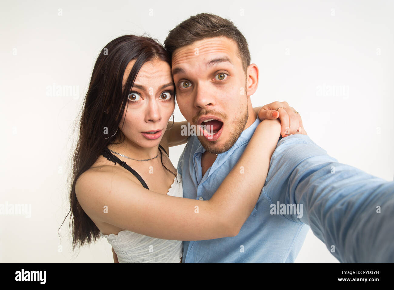 Funny selfie of a happy young couple on the beach, Stock Photo, Picture And  Royalty Free Image. Pic. WES-KIJF02077 | agefotostock