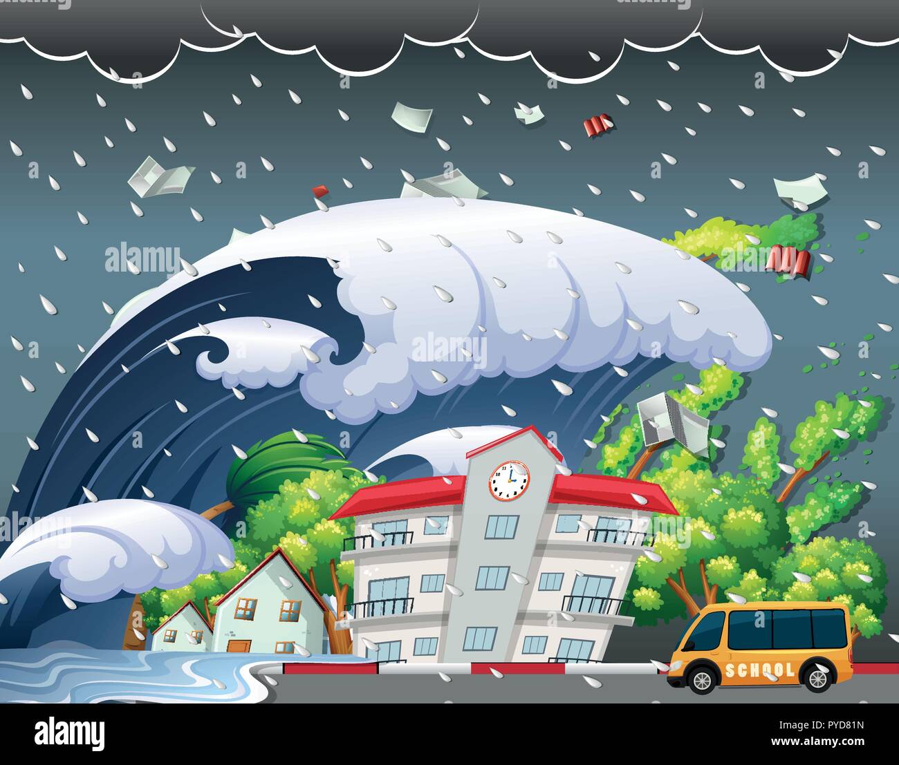 Tsunami drawing