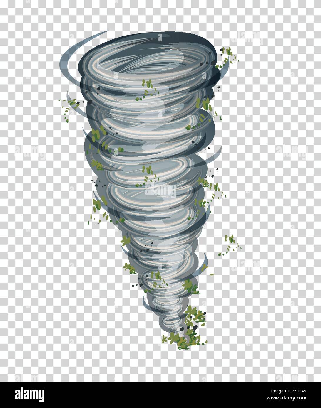 Tornado on tranparent background illustration Stock Vector Image & Art ...