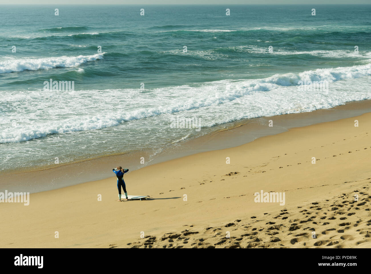 Female surfer surfboard in wetsuit hi-res stock photography and images ...