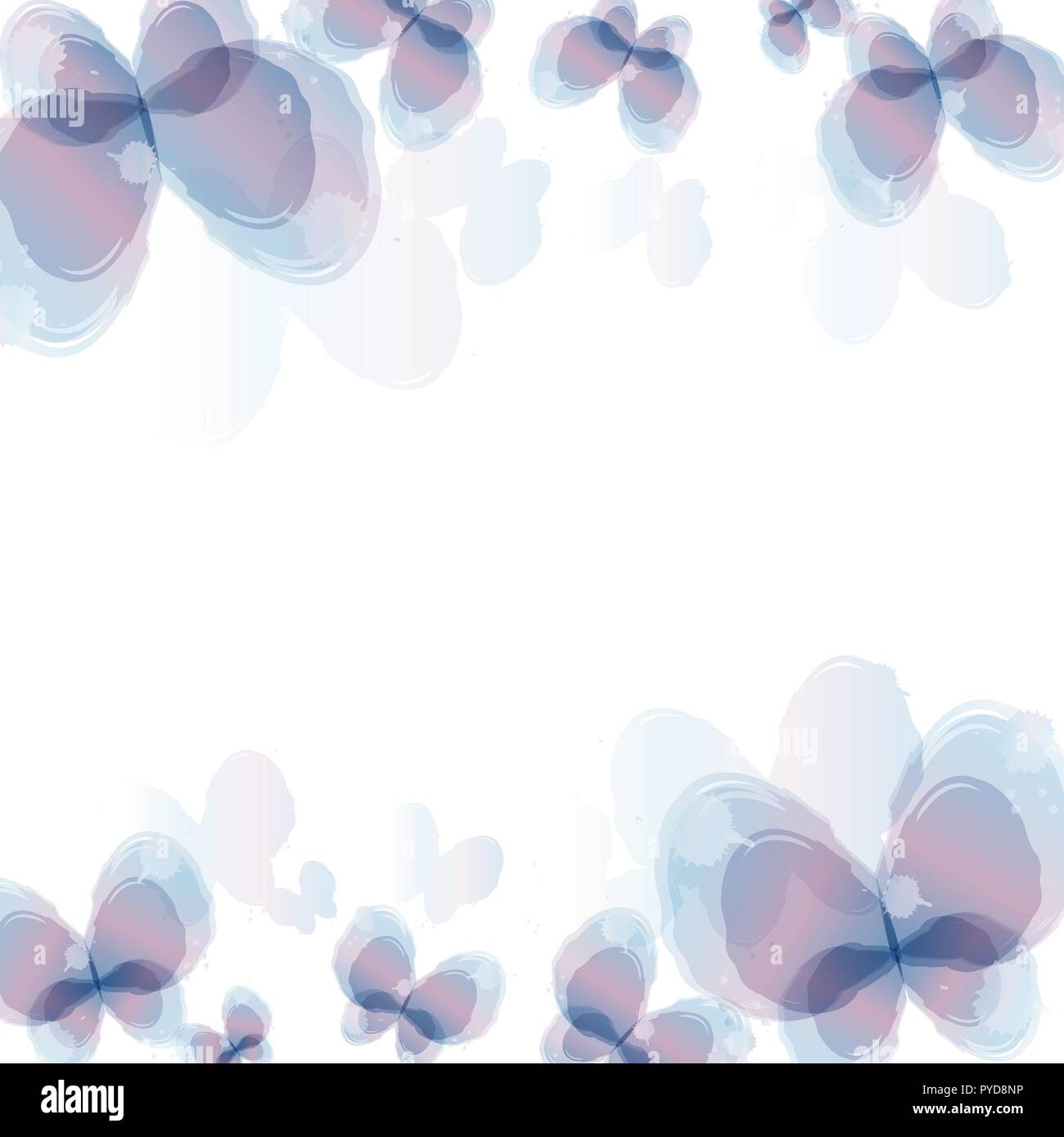 Vector abstract watercolor butterfly background Stock Vector