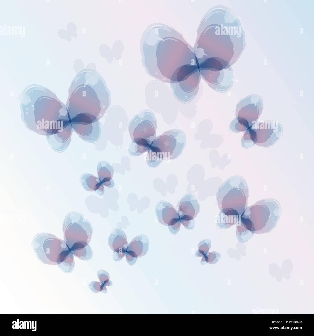 Vector abstract watercolor butterfly design element Stock Vector