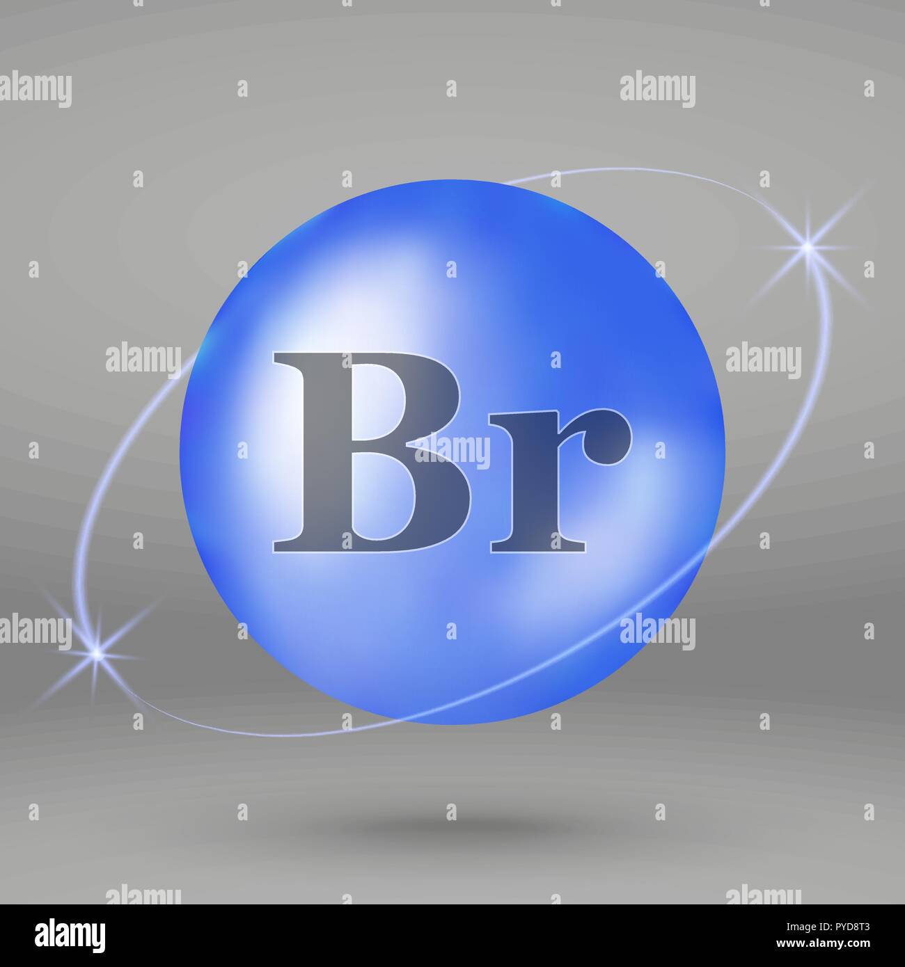 Bromine icon. mineral drop pill capsule. Mineral complex design Stock