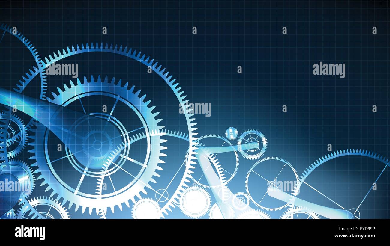 Vector abstract technological gear fragment background Stock Vector