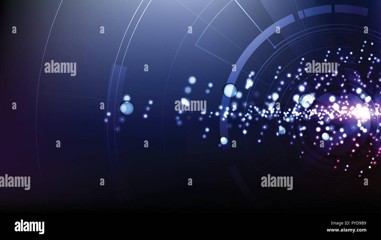 Vector abstract technological illuminate space template background ...