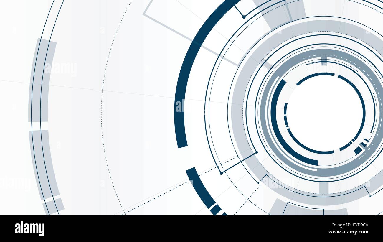 Vector abstract technological tunnel template design Stock Vector