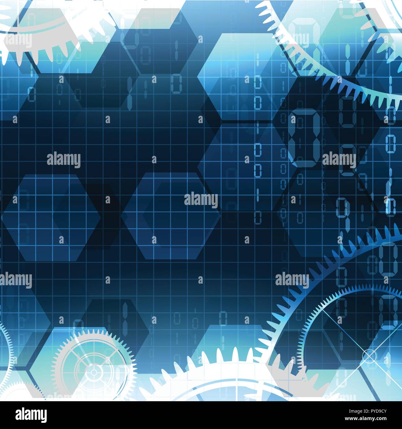 Vector technological illuminated element background Stock Vector