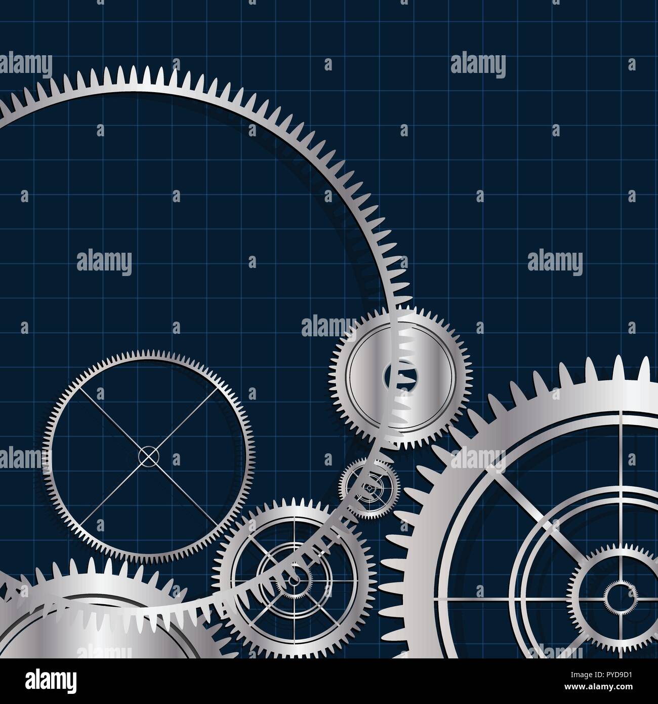 Set Of Gears For Unity Meaning Focus On Back Gear Of Pic On Isolated  Background Stock Photo, Picture and Royalty Free Image. Image 54599861.
