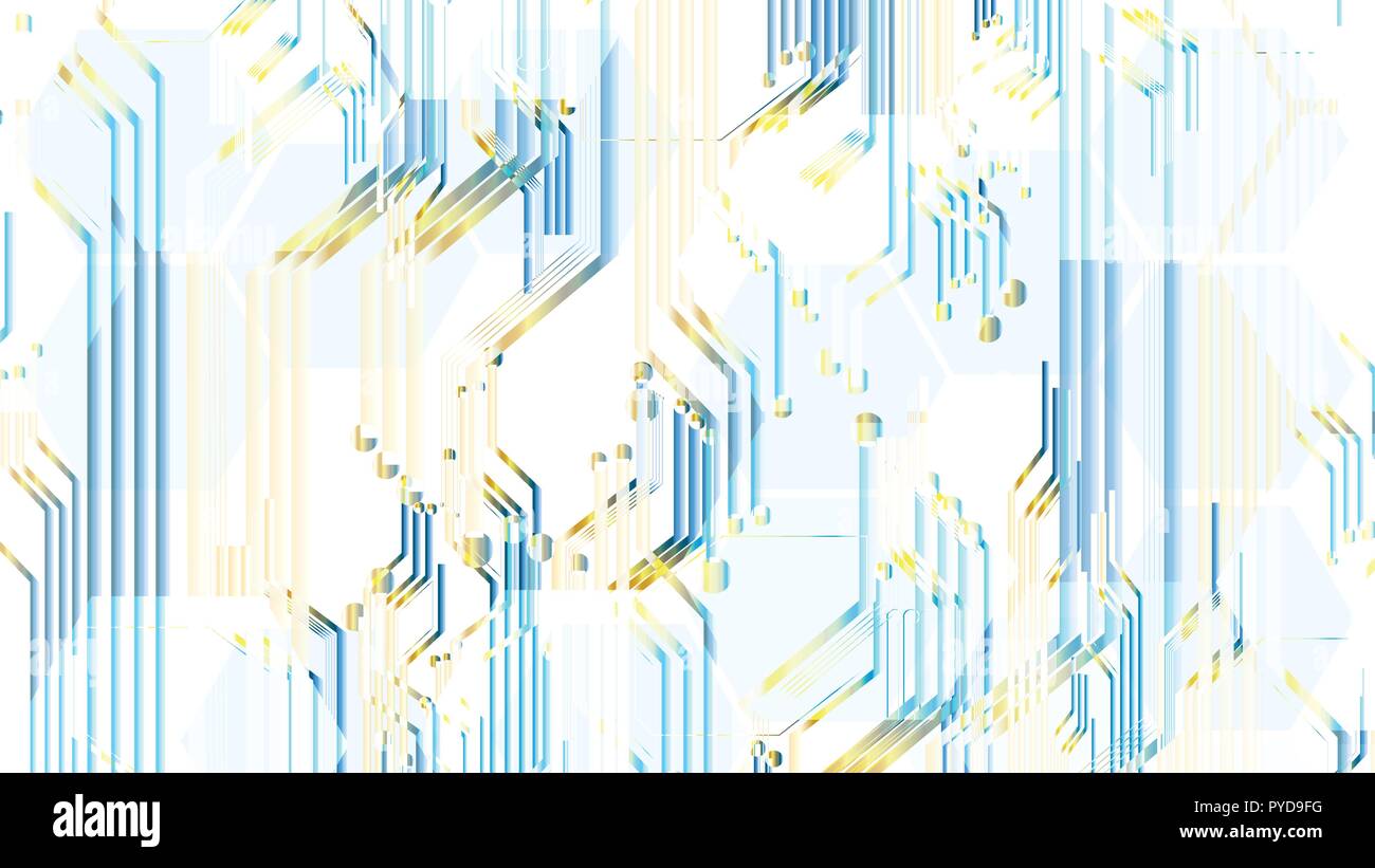 Vector technological illuminated circuit board background template design Stock Vector