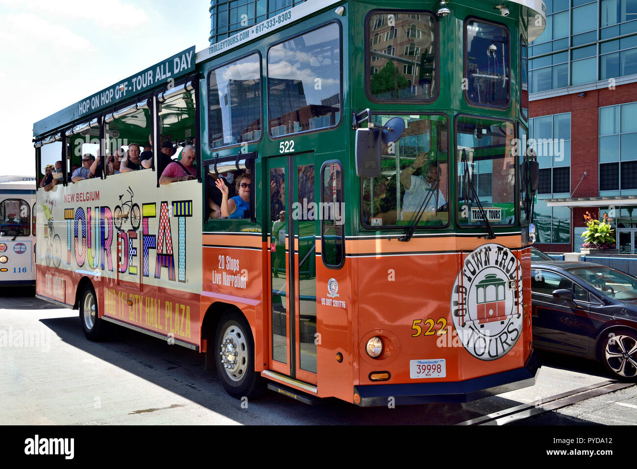 Boston, USA, sightseeing bus Stock Photo