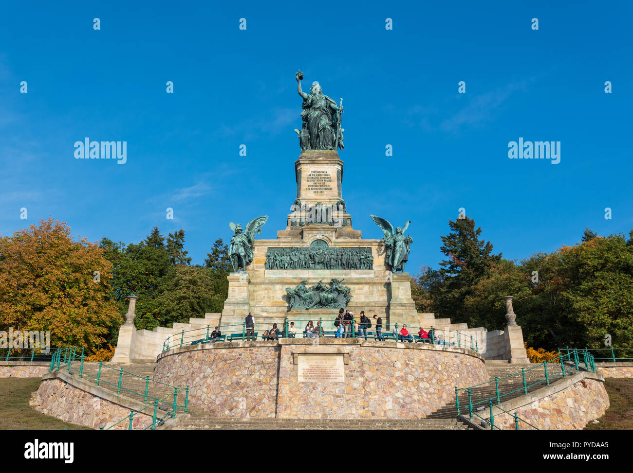 Niederwalddenkmal German national monument at Rüdesheim Stock Photo