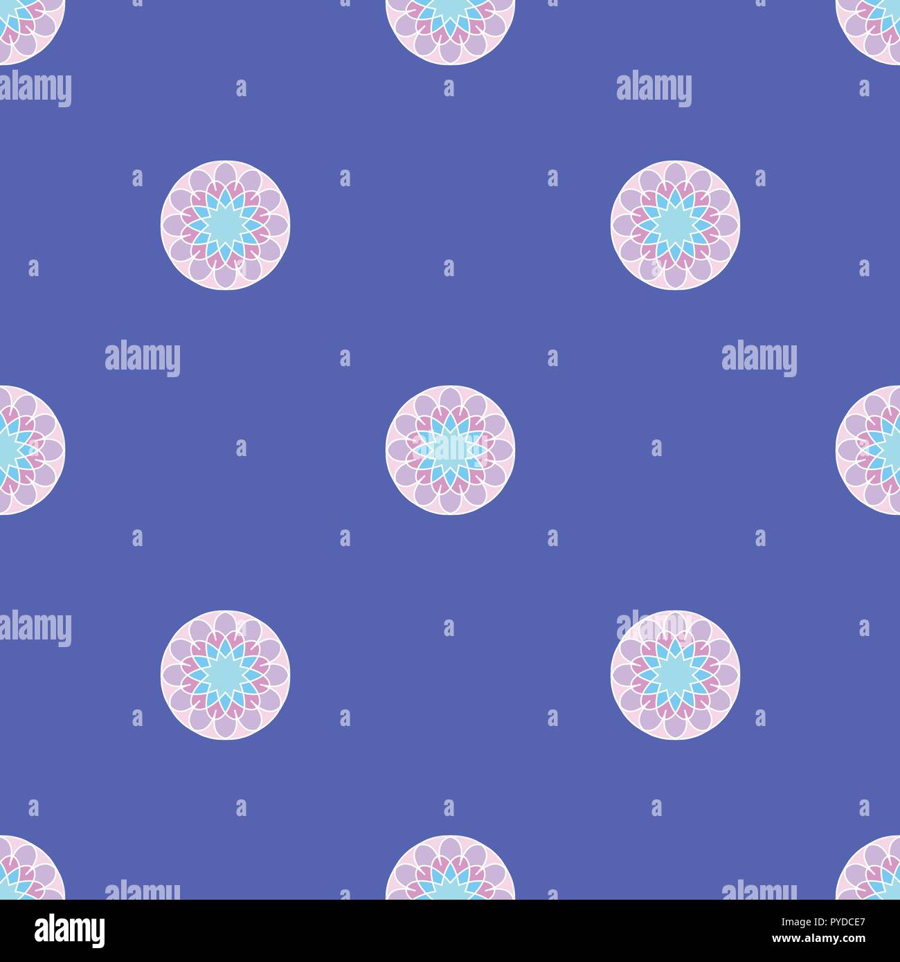 Vector floral pattern on the blue background Stock Vector Image & Art ...
