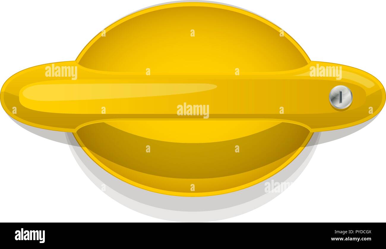 Yellow car door handle vector icon isolated on white background Stock ...