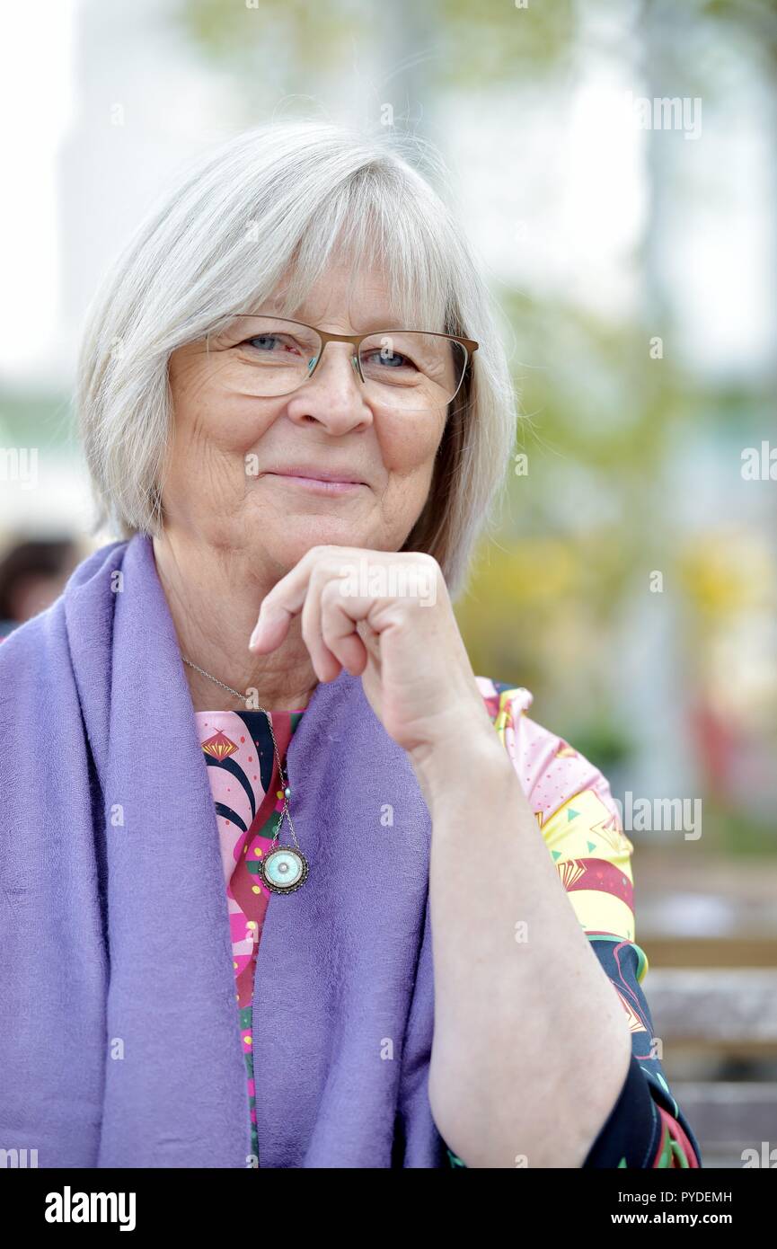 Anu Stohner in October 2018 at the Frankfurt Book Fair. | usage ...