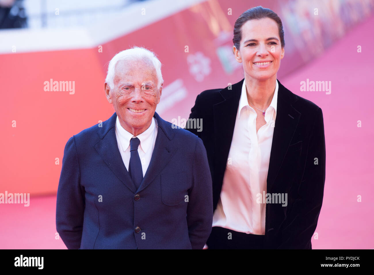 Rome, Italy. 26th Oct, 2018. Giorgio Armani with his daughter Roberta Red  Carpet in memory of the end of First World War with italian movie "La  Grande Guerra" Credit: Matteo Nardone/Pacific Press/Alamy