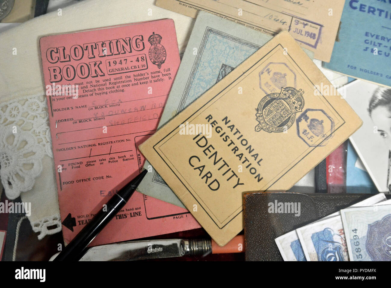 National Identity Card and Clothing Book in the We'll Meet Again WW2