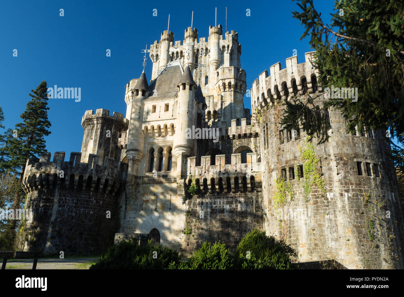 Butrón medieval castle in Basque Country Spain. Middleage Stock Photo