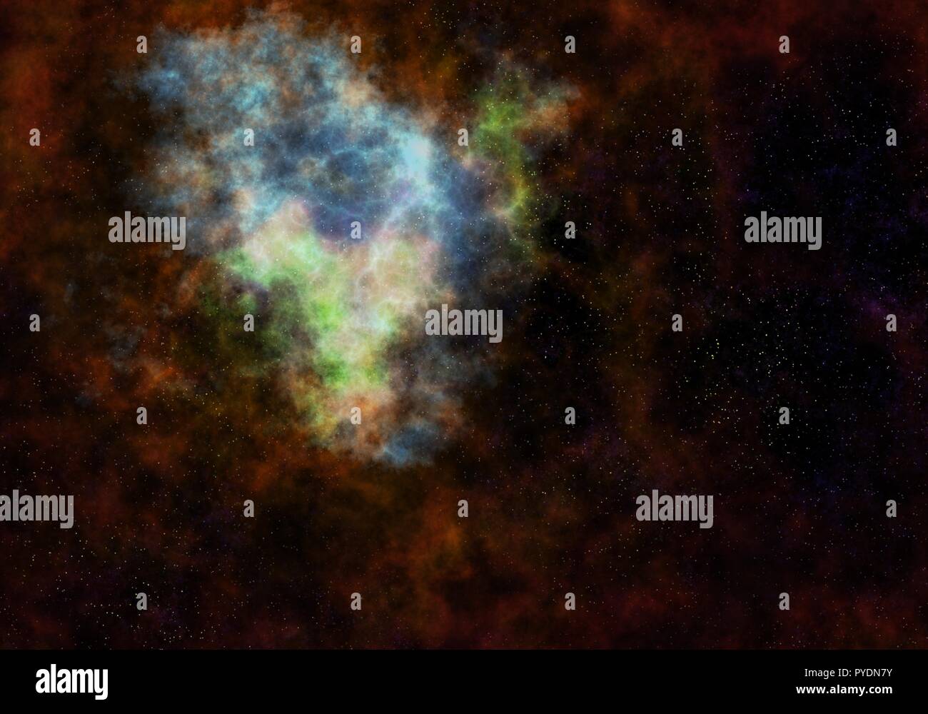 Illustration Starry Nebula Colorful Outer Space background Stock Photo ...