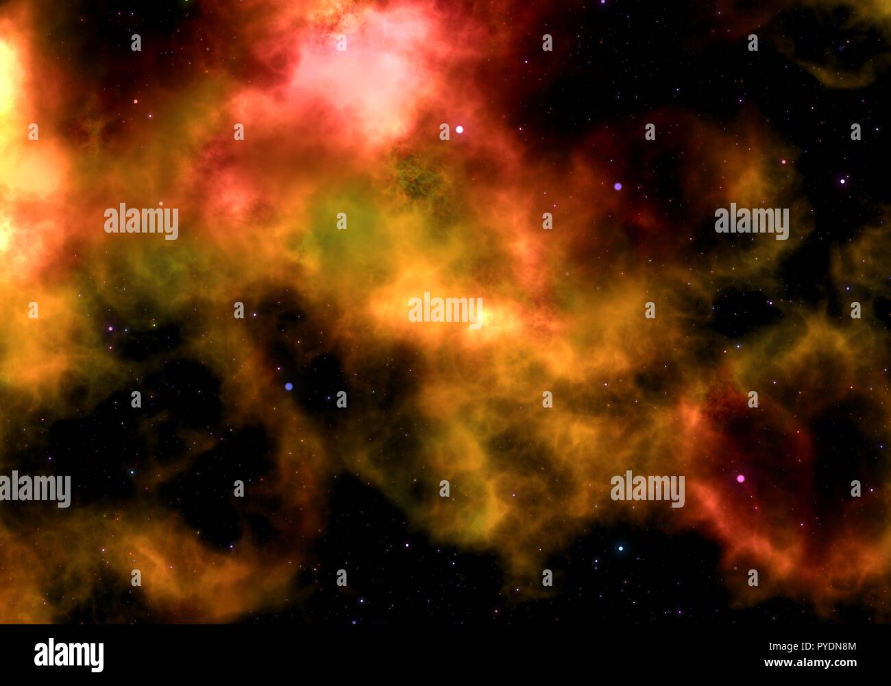 Illustration Starry Nebula Colorful Outer Space background Stock Photo