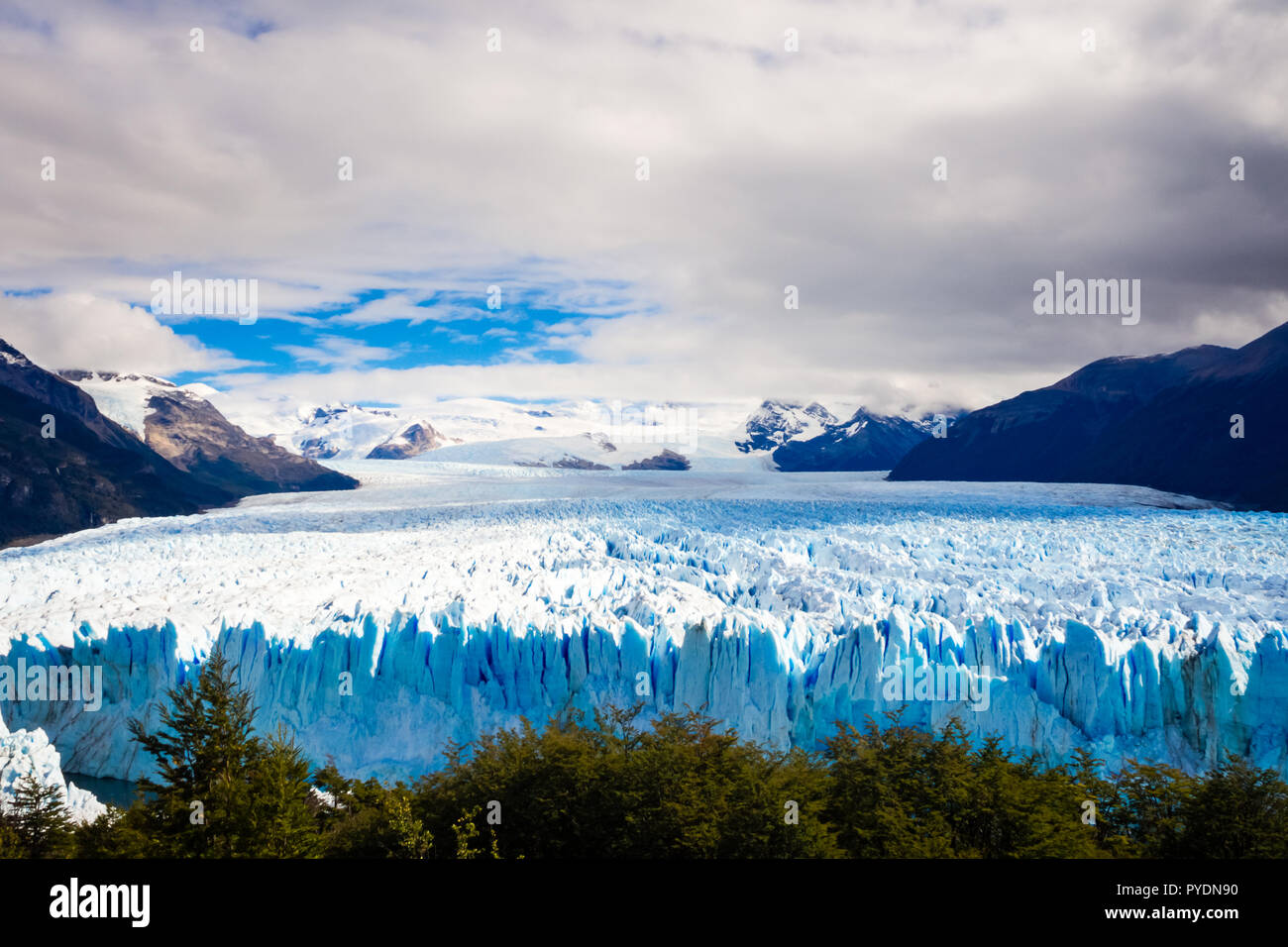 Perito Moreno glacier in argentinian Patagonia, in tha Argentino lake. Glaciers National Park Stock Photo