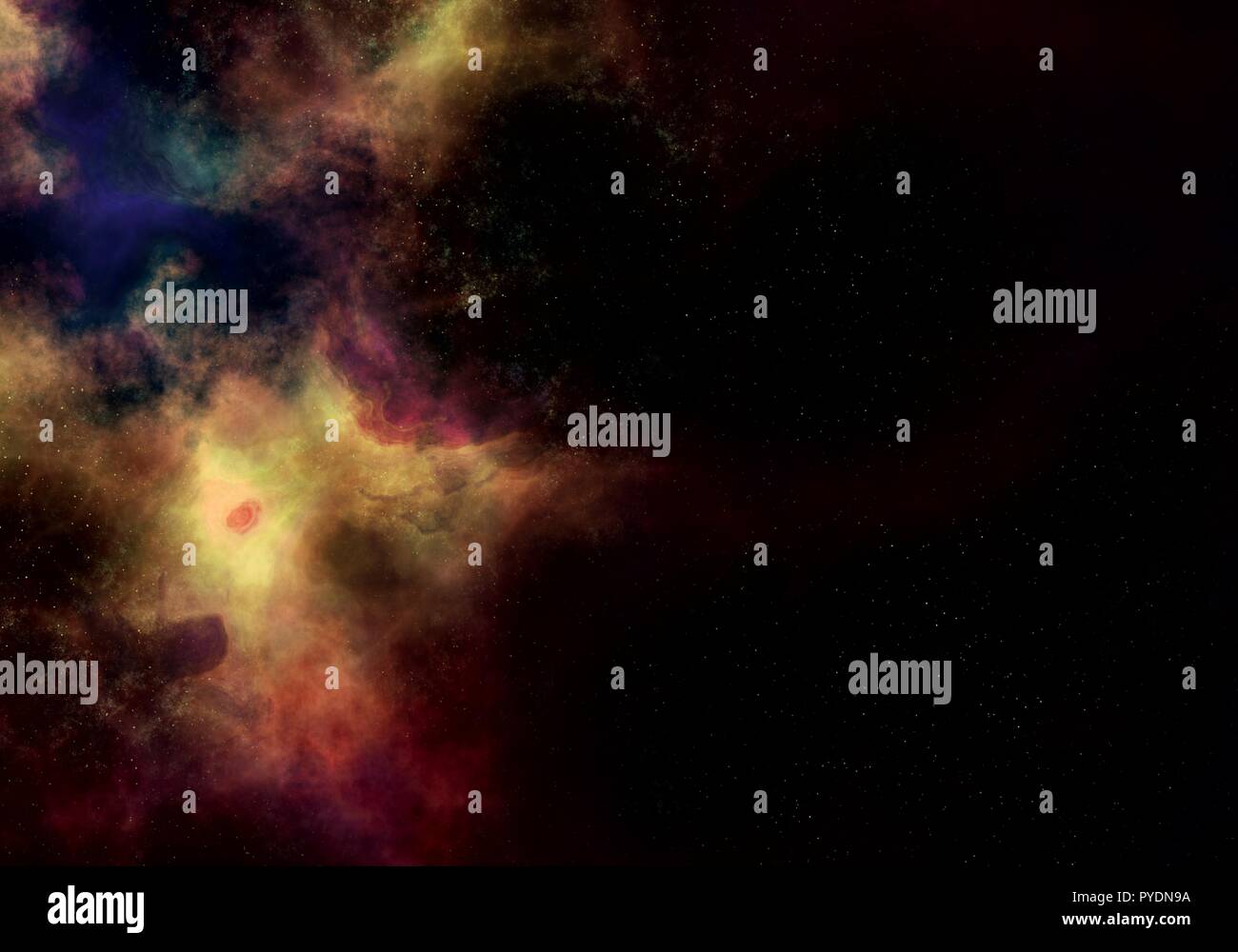 Illustration Starry Nebula Colorful Outer Space background Stock Photo ...