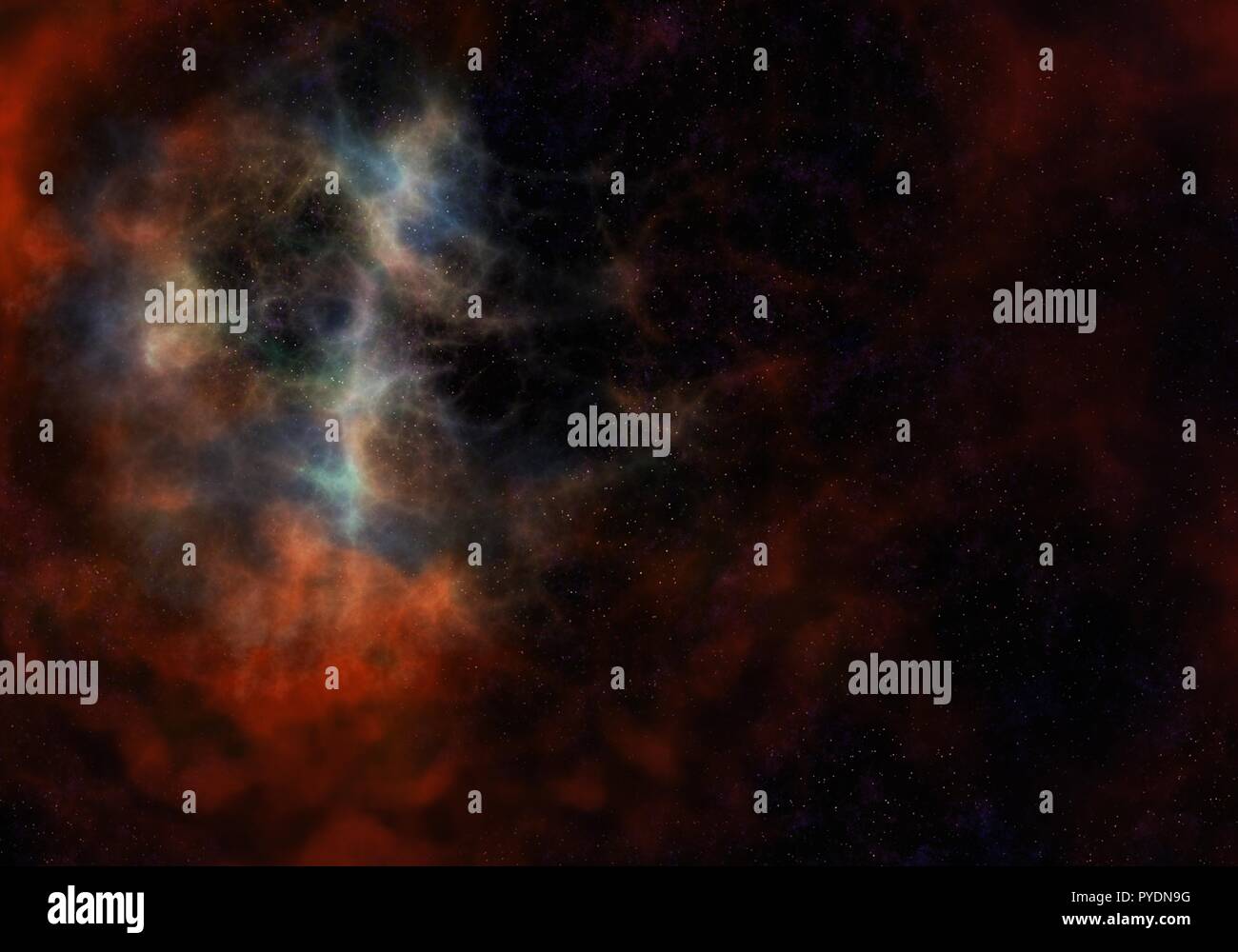 Starry Nebula Colorful Outer Space background illustration Stock Photo ...